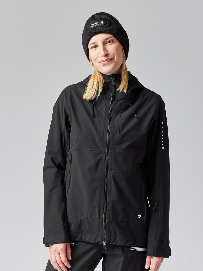 Martini Sportswear - PATKAI - Hardshell jackets in black - front view model - Women