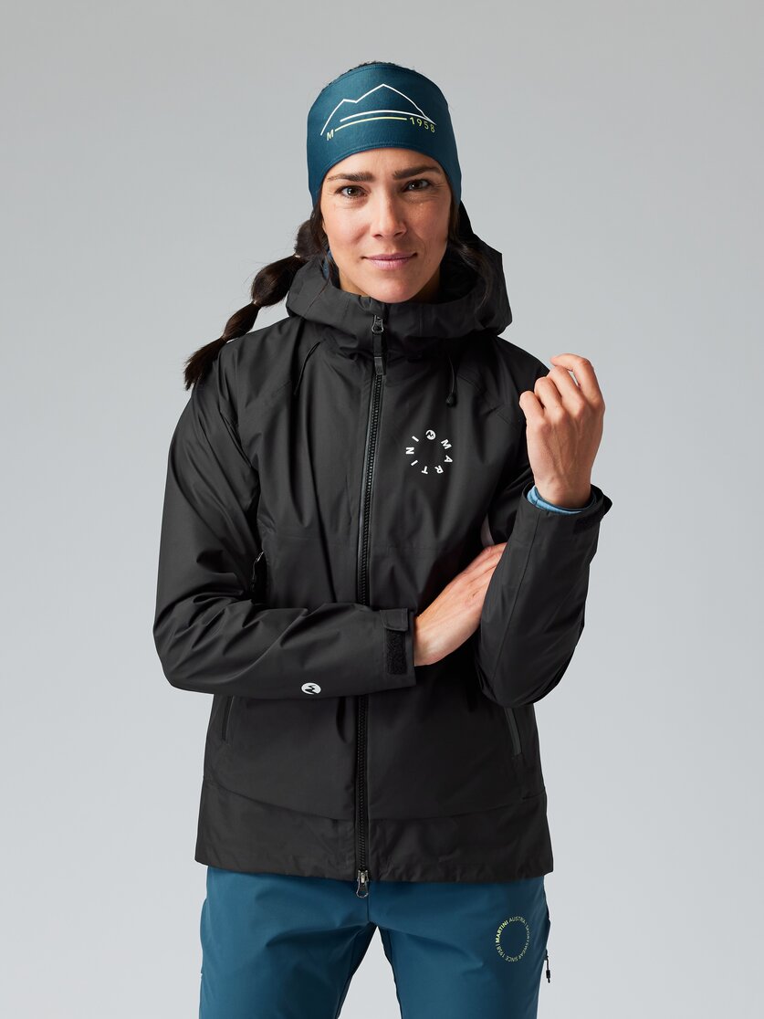 Martini Sportswear - GO 4 IT - Hardshell jackets in black - front view model - Women