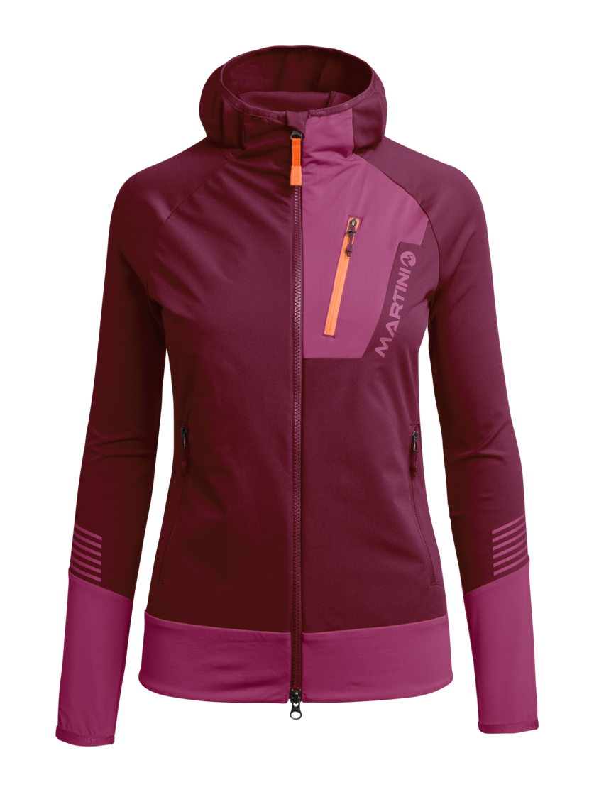 Martini Sportswear - HIGH.SPEED - Hybrid jackets in plume-hollyhock - front view - Women