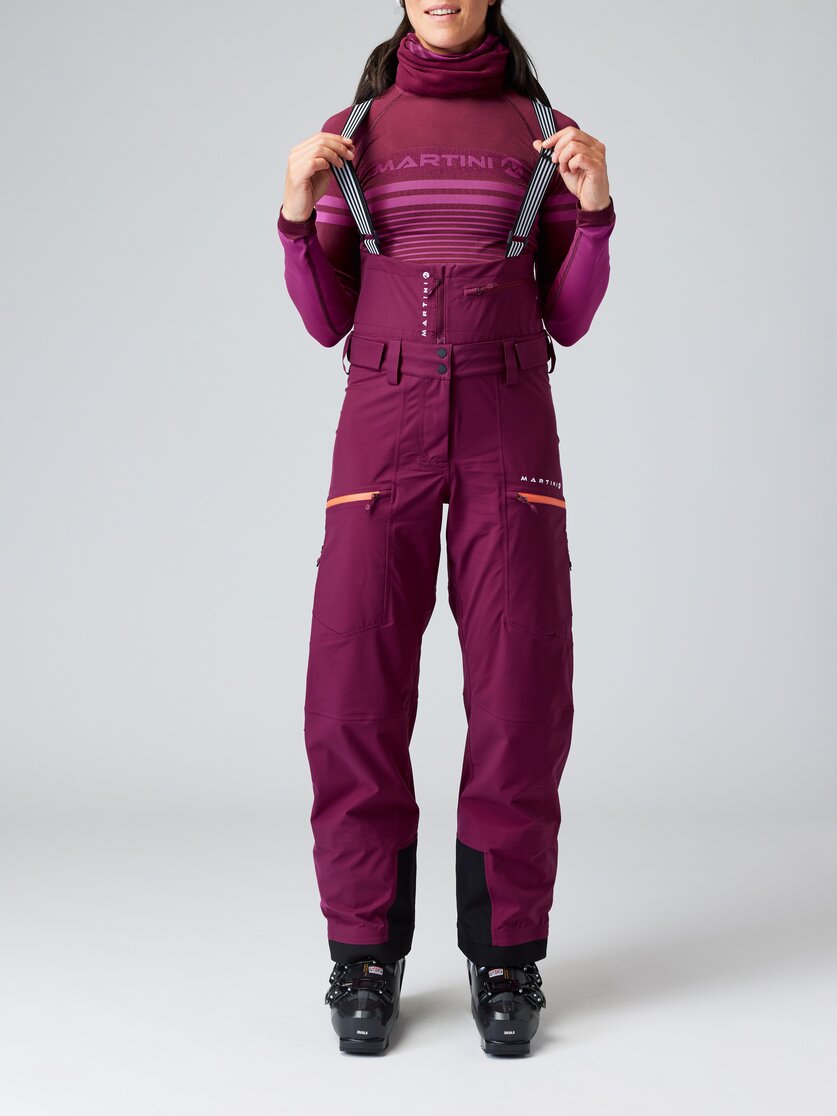 Martini Sportswear - JUMP TURN_PLUS - Hardshell pants in black - front view model - Women