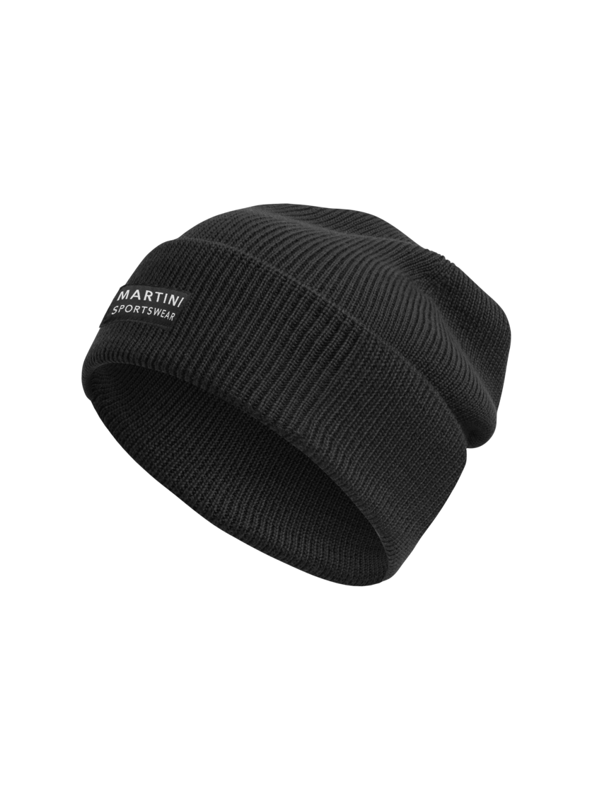 Martini Sportswear - ONE - Beanie in black - front view - Unisex