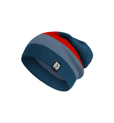 Martini Sportswear - PASSO - Beanies in Night Blue-Red-Grey - front view - Unisex