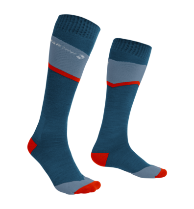 Martini Sportswear - WALK.UP - Socks in Night Blue-Grey-Red - front view - Unisex
