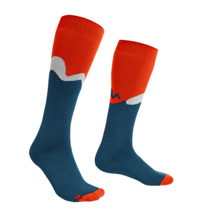 Martini Sportswear - TRENDY - Socken in Nachtblau-Orange - Vorderansicht - Unisex