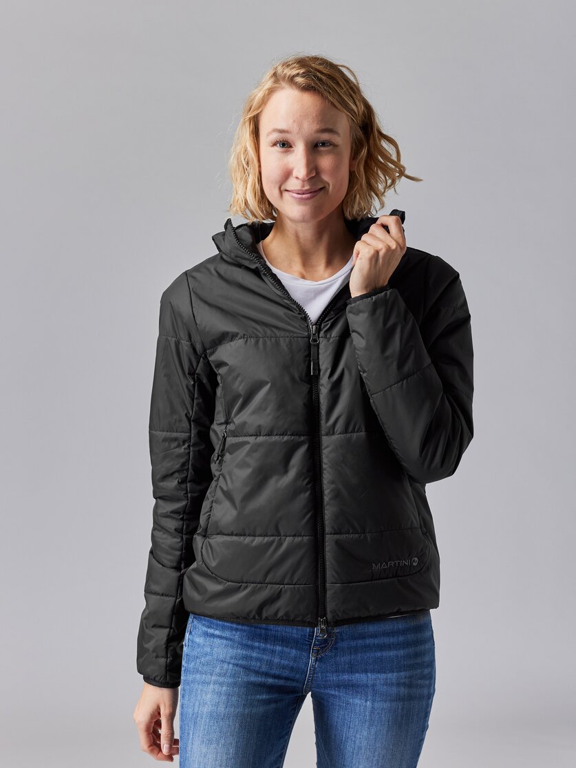 Martini Sportswear - PURE - Giacche Primaloft e Gloft in black - vista frontale modello - Donna