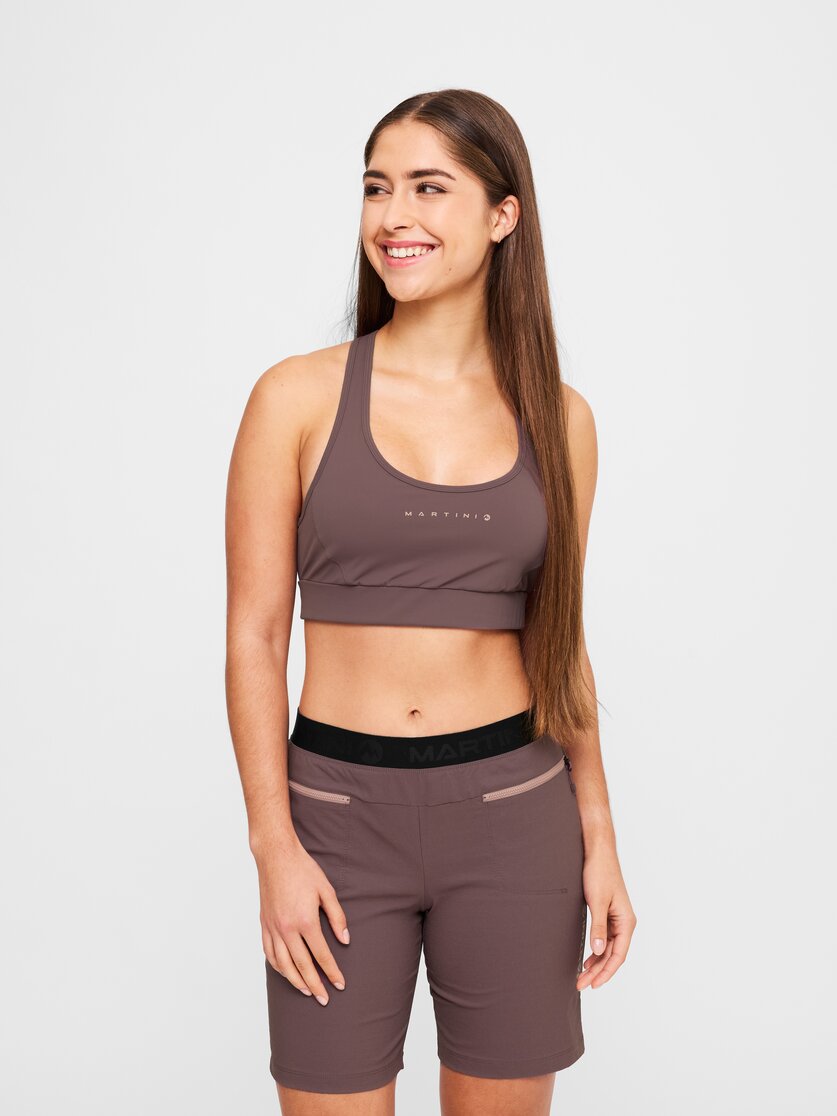 Martini Sportswear - Hillclimb Bra W - Reggiseni sportivi in white - vista frontale modello - Donna
