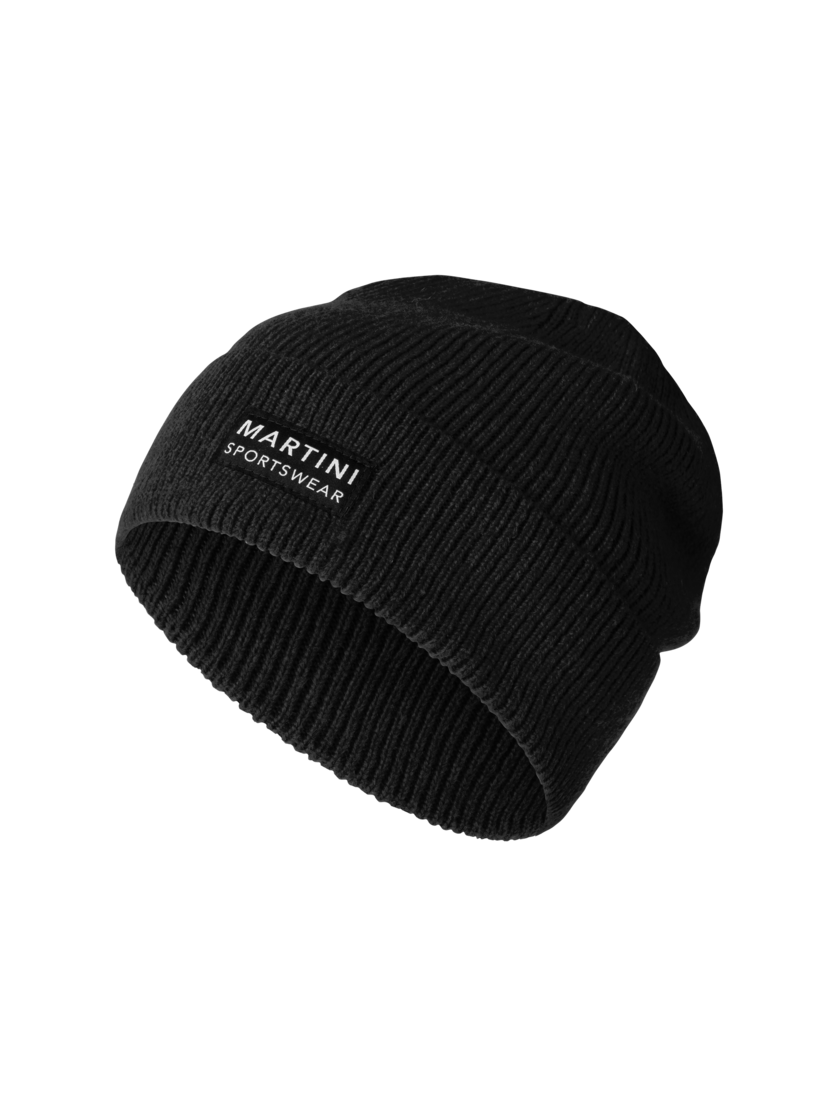 Martini Sportswear - Firstline Knitted Cap Uni - Beanie in black - front view - Unisex
