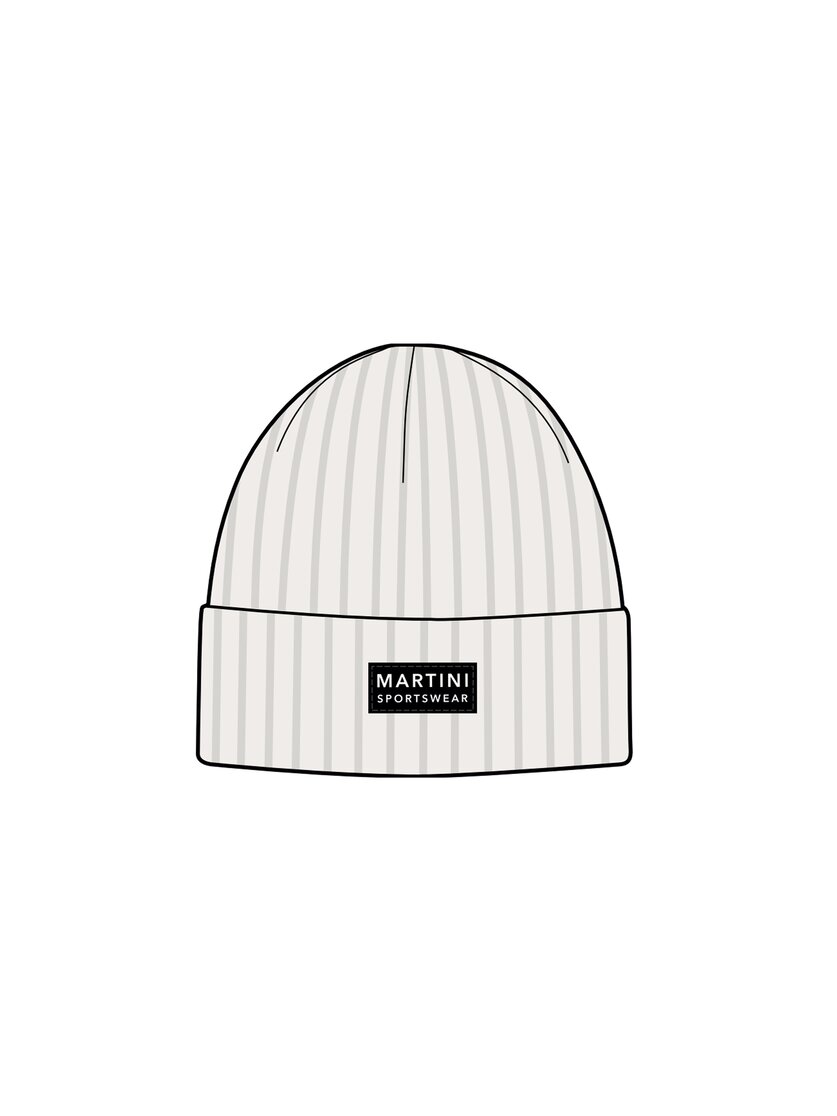 Martini Sportswear - Firstline Knitted Cap Uni - Mütze in off white - Vorderansicht - Unisex