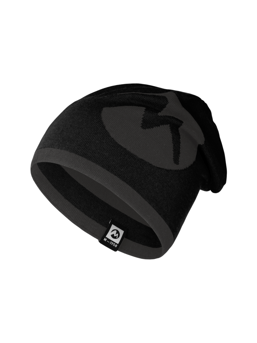 Martini Sportswear - Argon Knitted Cap Uni - Mütze in black-steel - Vorderansicht - Unisex