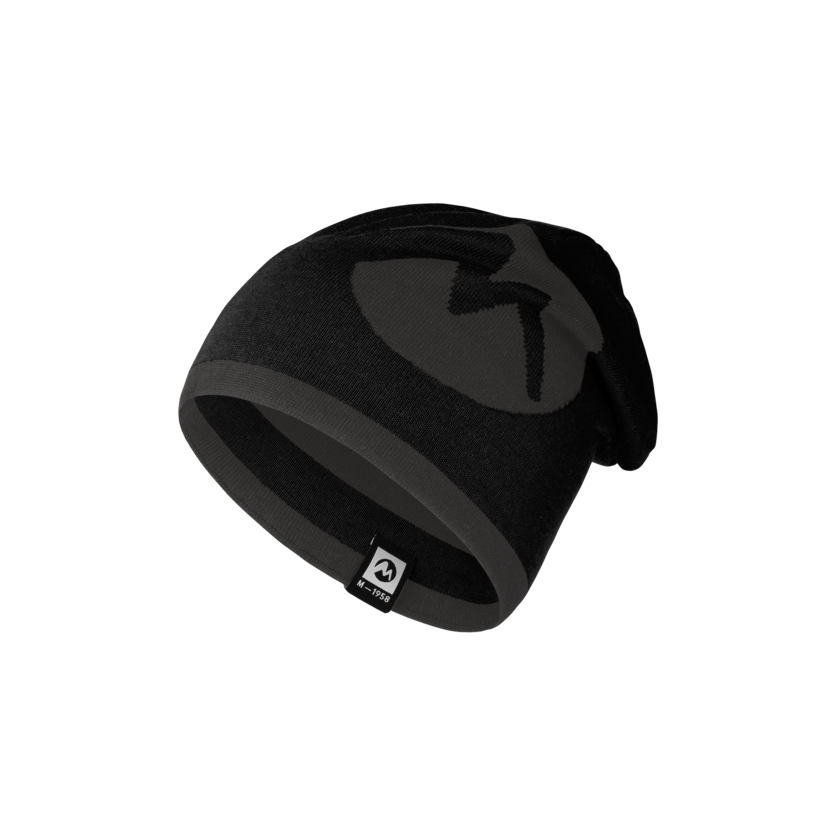 Martini Sportswear - Argon Knitted Cap Uni - Mütze in black-steel - Vorderansicht - Unisex