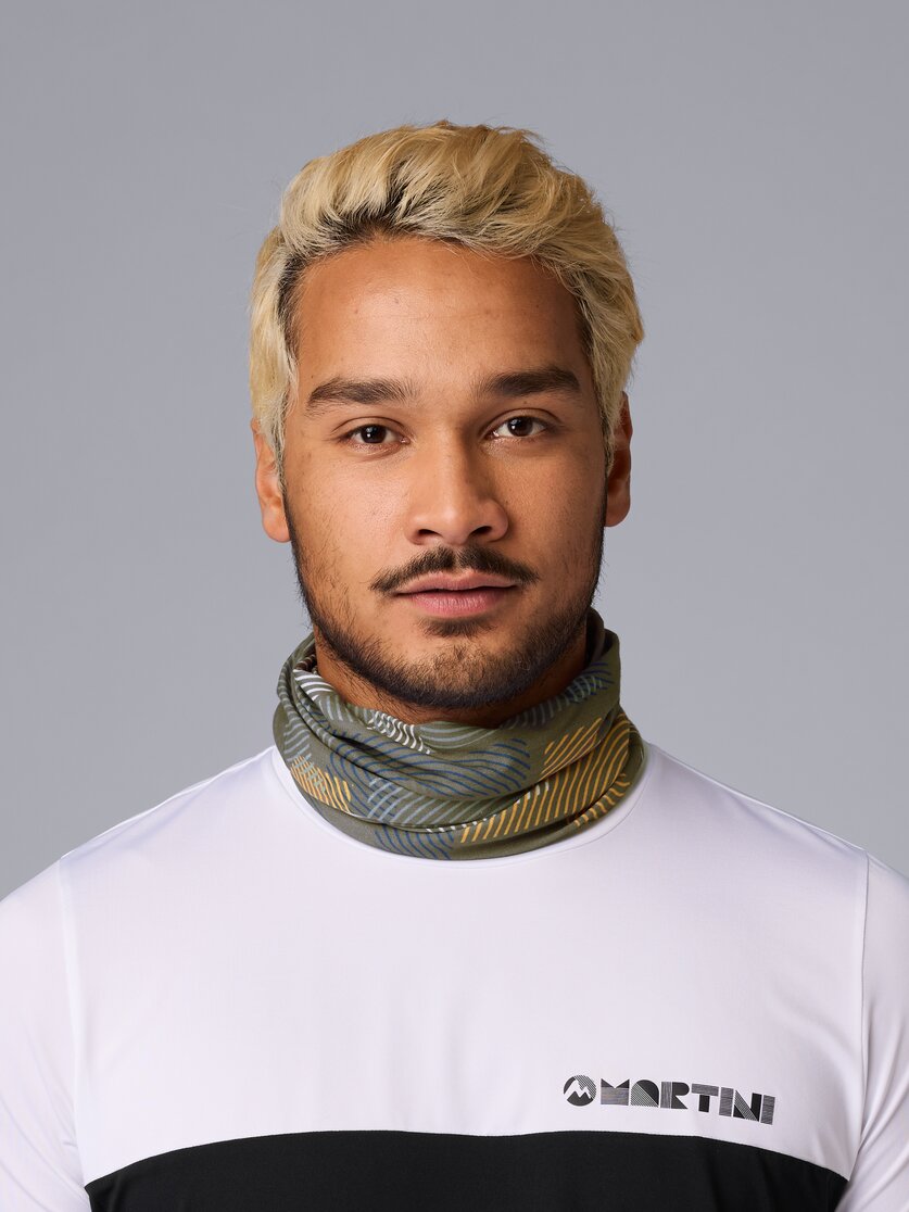 Martini Sportswear - All Passion Tube Uni - Scarves in white-poseidon - vista frontale modello - Unisex