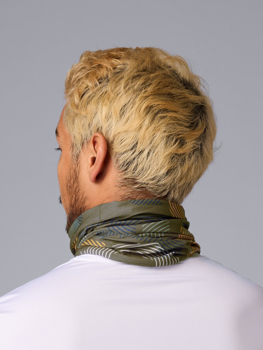 Martini Sportswear - All Passion Tube Uni - Scarves in white-poseidon - vista laterale modello - Unisex