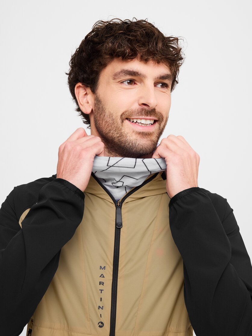 Martini Sportswear - All Passion Tube Uni - Neck warmer in white-red moon - front view model - Unisex