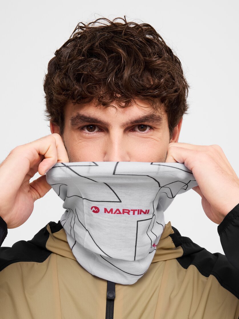 Martini Sportswear - All Passion Tube Uni - Neck warmer in white-red moon - Detail 2 - Unisex
