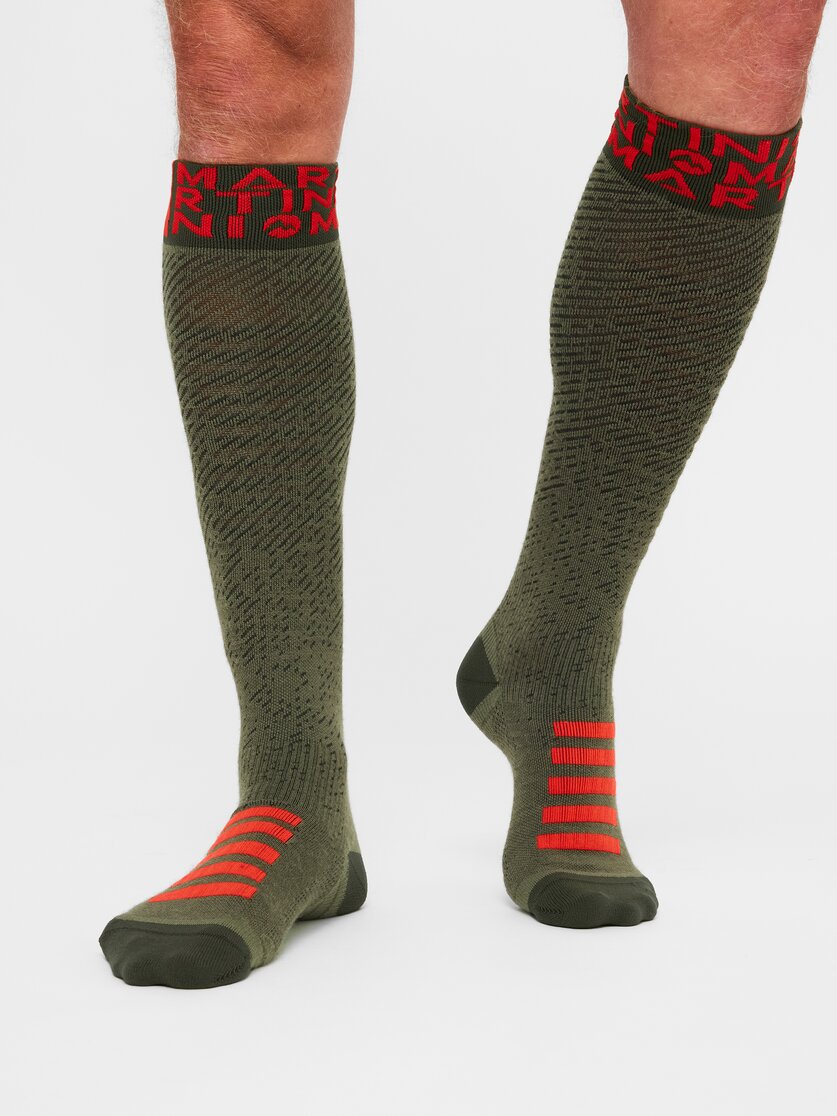 Martini Sportswear - Giro Socks High Uni - Socks in spanish green-lava - front view model - Unisex