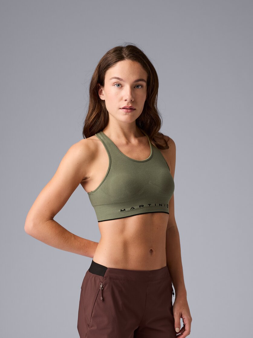 Martini Sportswear - Wanted Bra Seamless W - Reggiseni sportivi in black - vista frontale modello - Donna