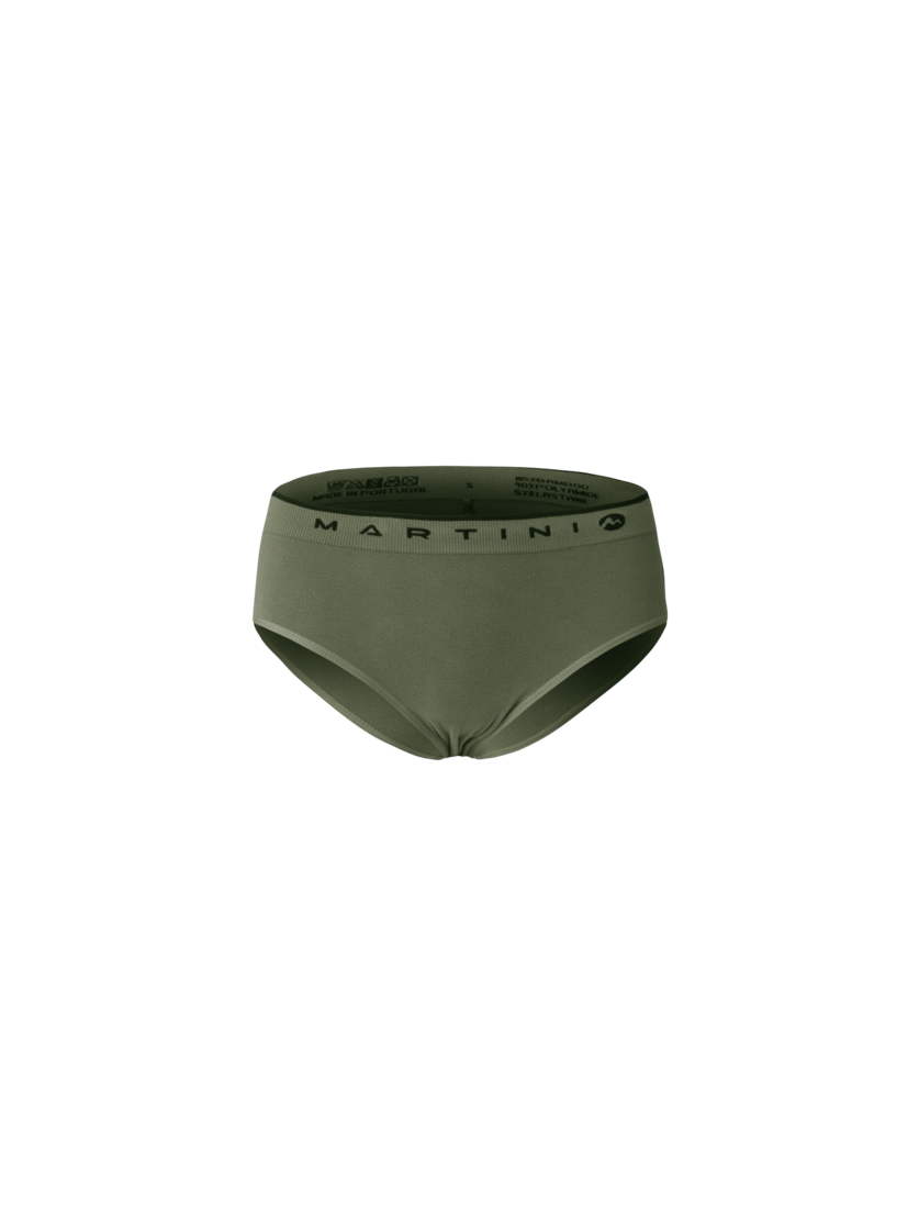 Martini Sportswear - Wanted Pantie Seamless W - Intimo-tecnico - Pantaloni in spanish green - vista frontale - Donna