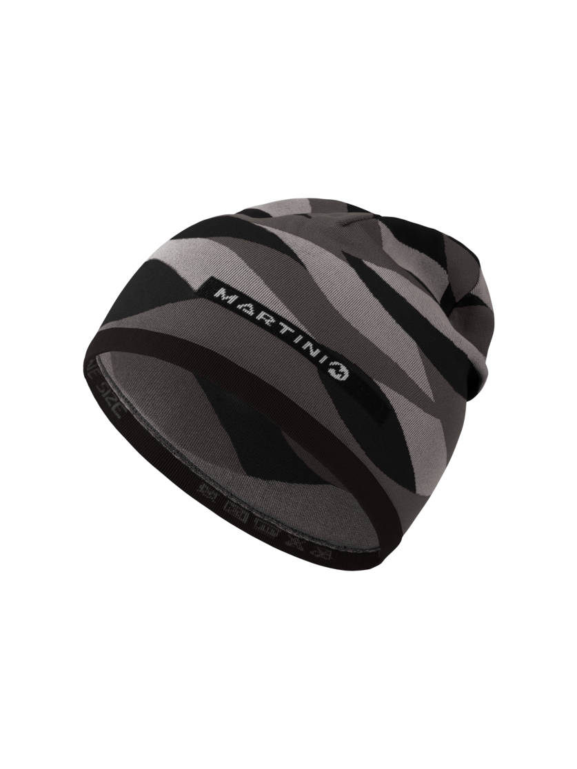 Martini Sportswear - Argon Seamless Cap Uni - Beanie in black-ash - front view - Unisex