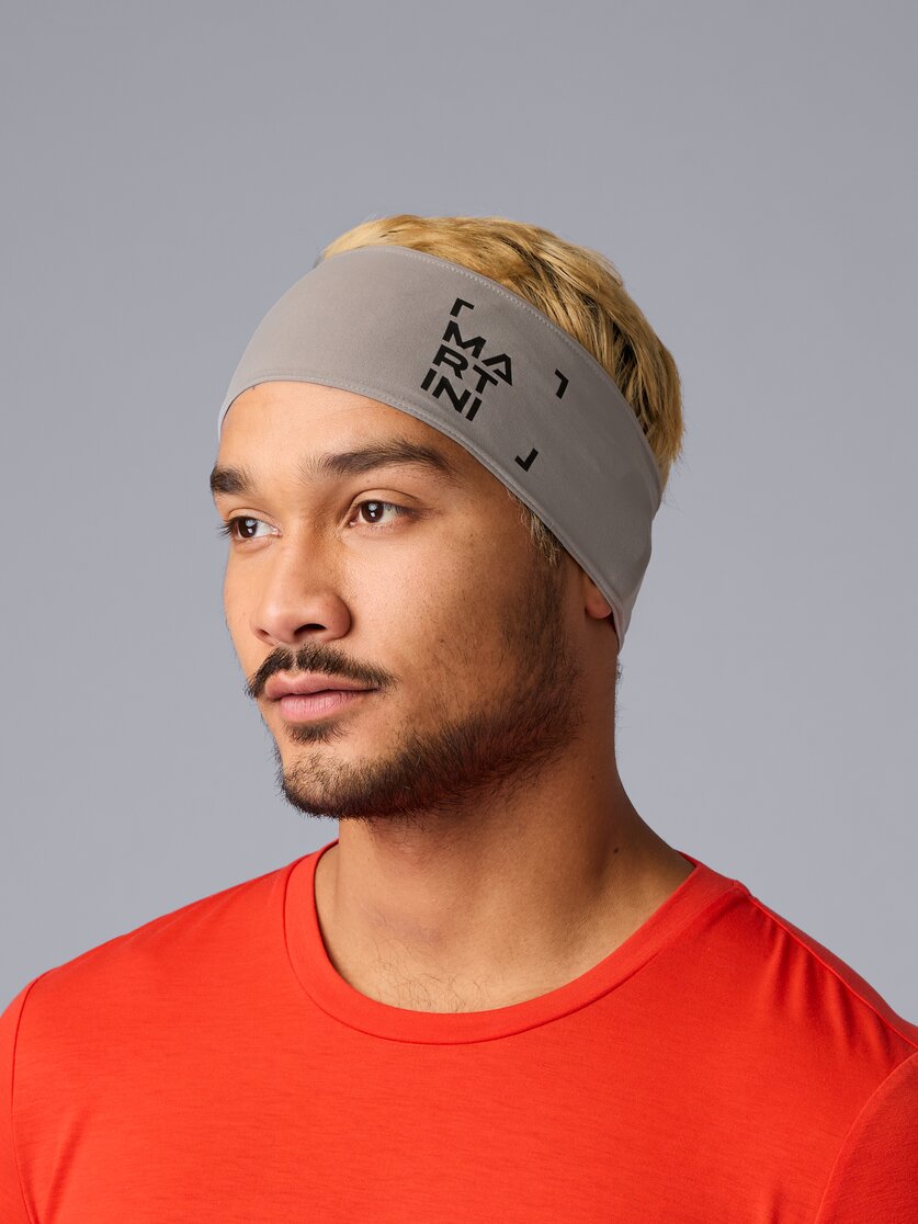 Martini Sportswear - Alpmate Headband M - Fasce per la testa in tendril-black - vista frontale modello - Uomo