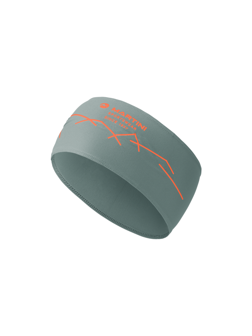 Martini Sportswear - Ridge Headband W - Headbands in misty blue-tangerine - front view - Women