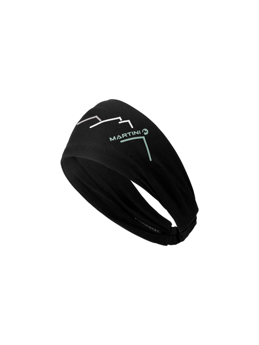 Martini Sportswear - Hillclimb Hairband W - Hairbands in black-ibiza blue - front view - Women