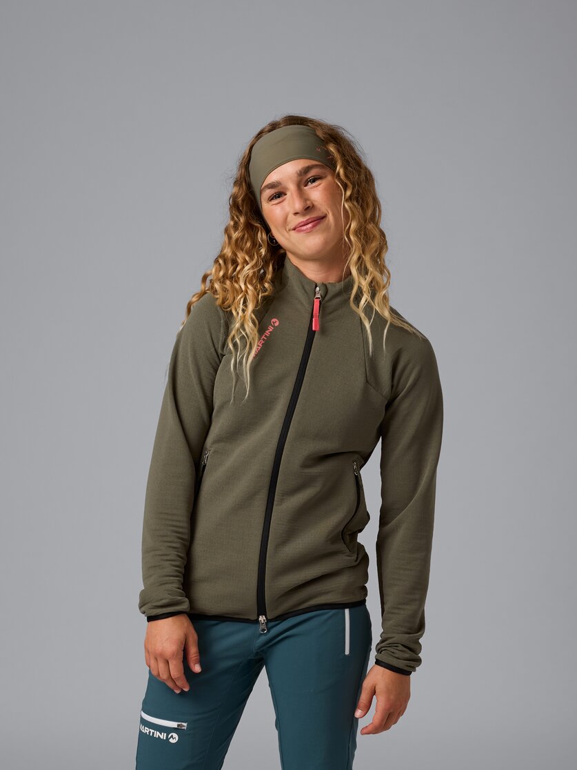 Martini Sportswear - Alpmate Midlayer Jacket W - Strati intermedi in black - vista frontale modello - Donna