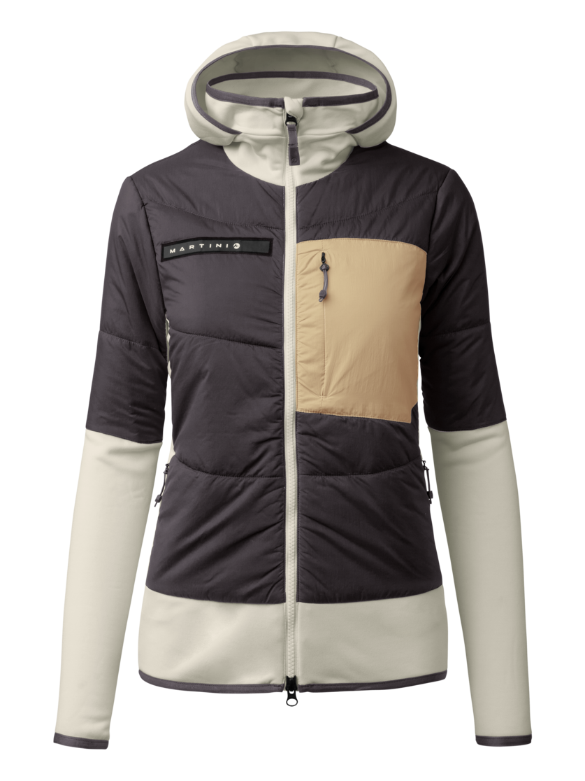 Martini Sportswear - Yalca Hybrid Jacket Primaloft®W - Giacche ibride in off white-granite - vista frontale - Donna