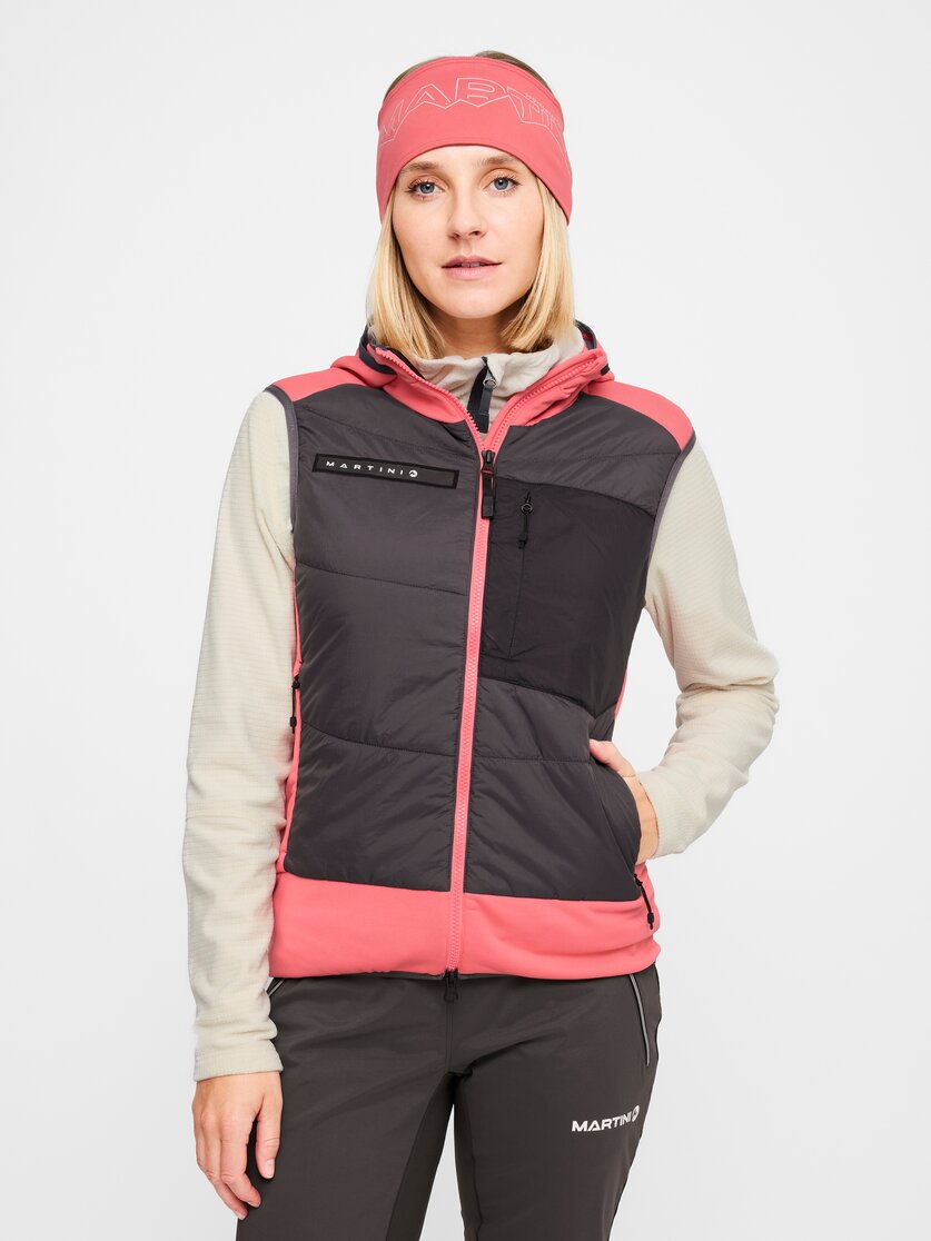 Martini Sportswear - Yalca Hybrid Vest Primaloft®W - Outdoor vests in true navy-moon - front view model - Women