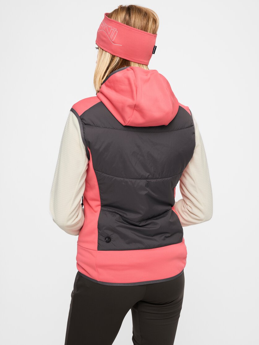 Martini Sportswear - Yalca Hybrid Vest Primaloft®W - Outdoor vests in true navy-moon - rear view model - Women