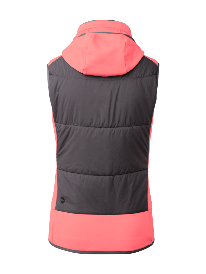 Martini Sportswear - Yalca Hybrid Vest Primaloft®W - Outdoor vests in rosy glow-granite - rear view - Women