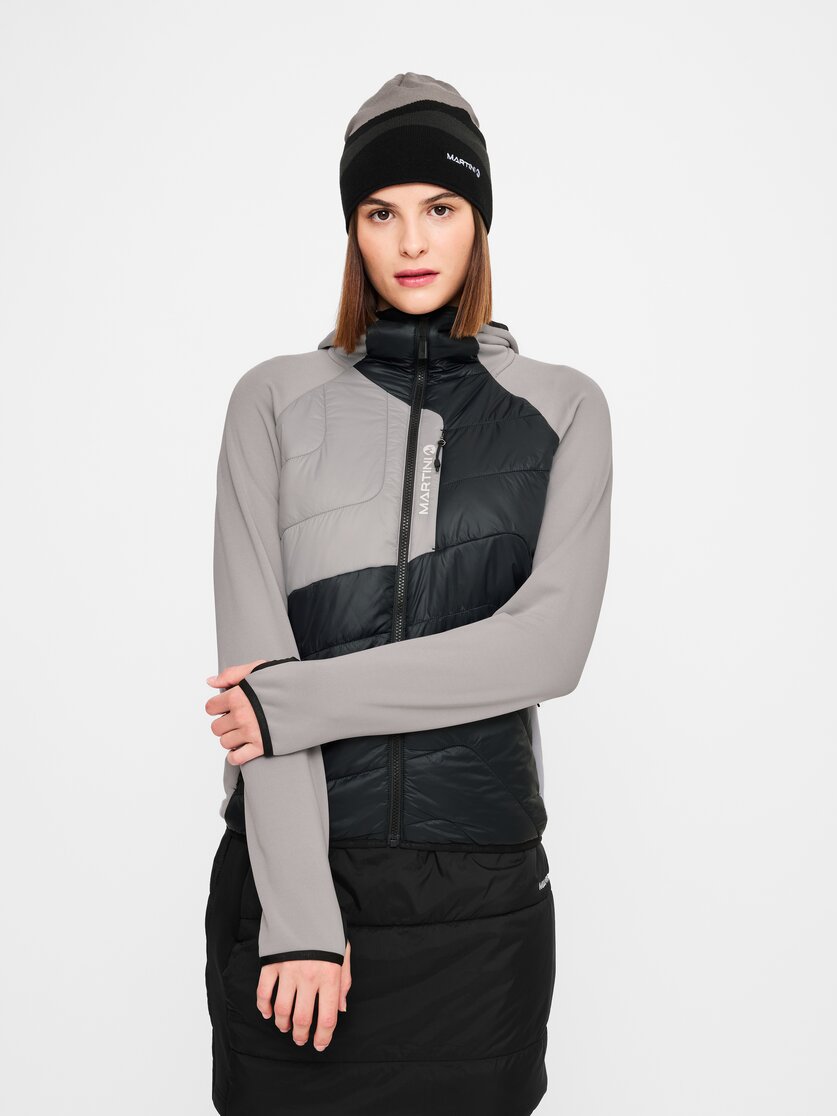 Martini Sportswear - Desire Hybrid Jacket Primaloft®W - Giacche ibride in butter cream-misty blue - vista frontale modello - Donna