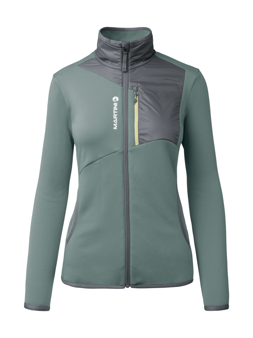 Martini Sportswear - Desire Midlayer Jacket W - Strati intermedi in misty blue-storm - vista frontale - Donna