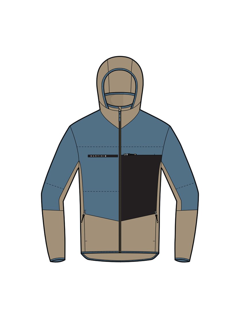 Martini Sportswear - Yalca Hybrid Jacket Primaloft®M - Giacche ibride in moon-desert - vista frontale - Uomo