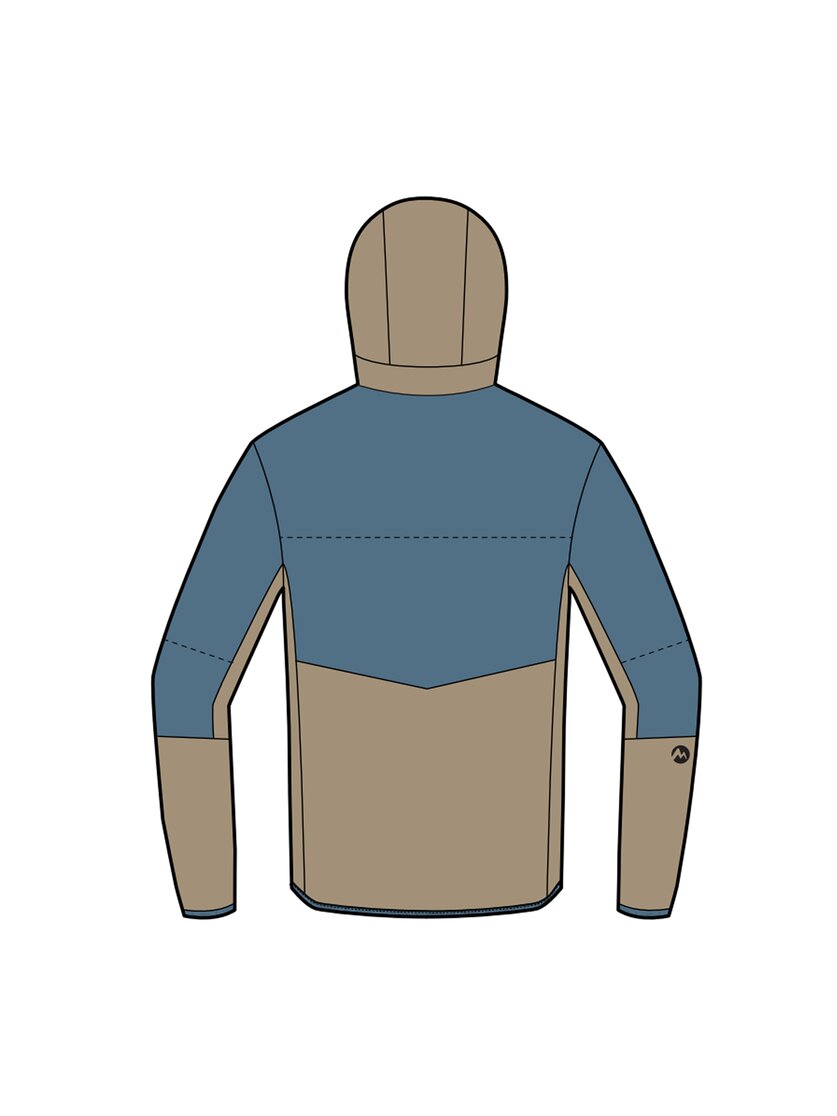 Martini Sportswear - Yalca Hybrid Jacket Primaloft®M - Giacche ibride in moon-desert - vista posteriore - Uomo