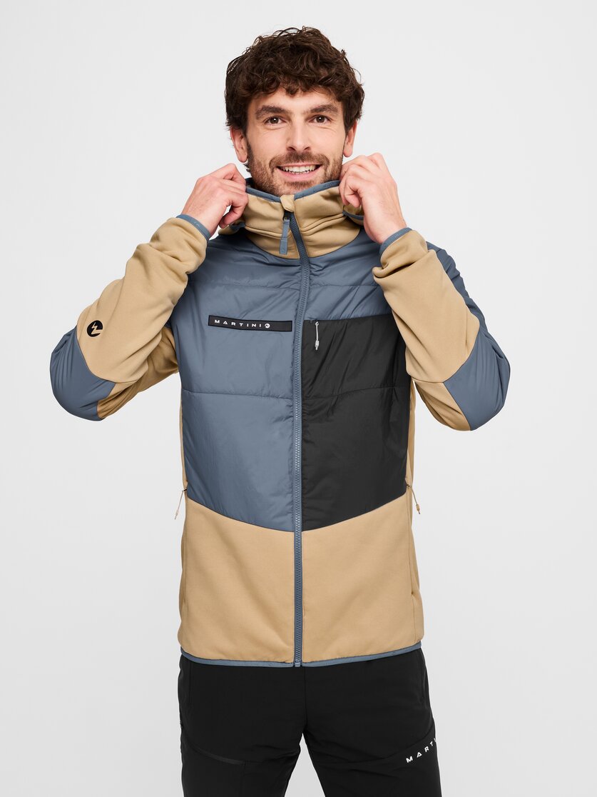 Martini Sportswear - Yalca Hybrid Jacket Primaloft®M - Hybrid jackets in moon-desert - front view model - Men