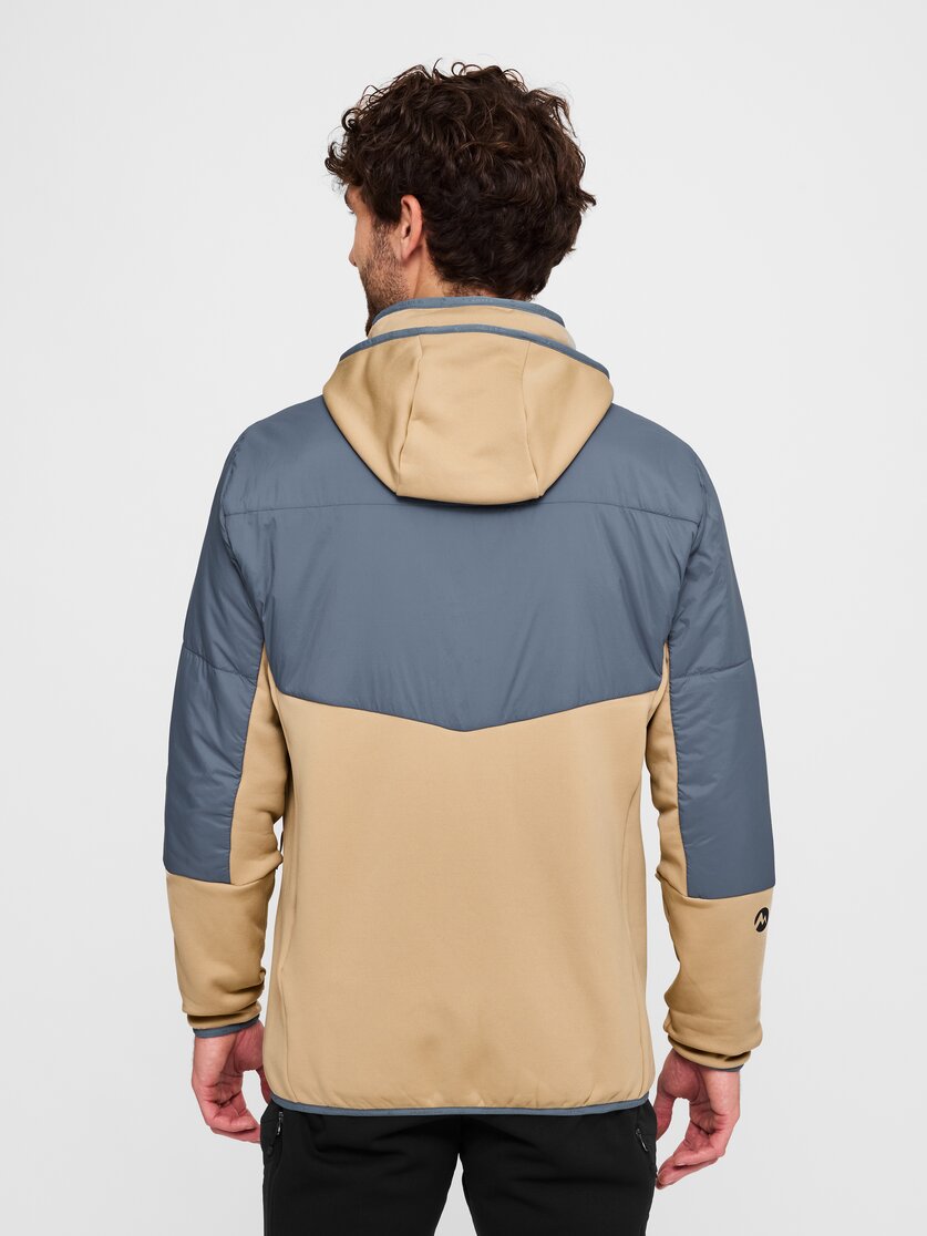 Martini Sportswear - Yalca Hybrid Jacket Primaloft®M - Hybrid jackets in moon-desert - rear view model - Men