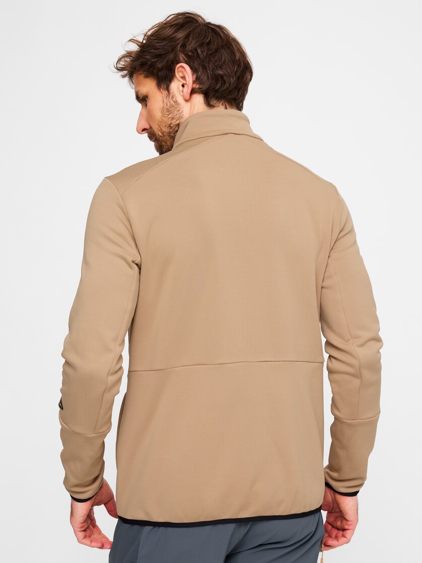 Martini Sportswear - Yalca Midlayer Jacket M - Pile in desert-black - vista laterale modello - Uomo