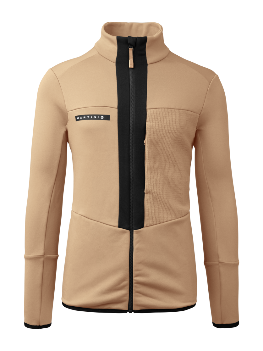 Martini Sportswear - Yalca Midlayer Jacket M - Pile in desert-black - vista frontale - Uomo