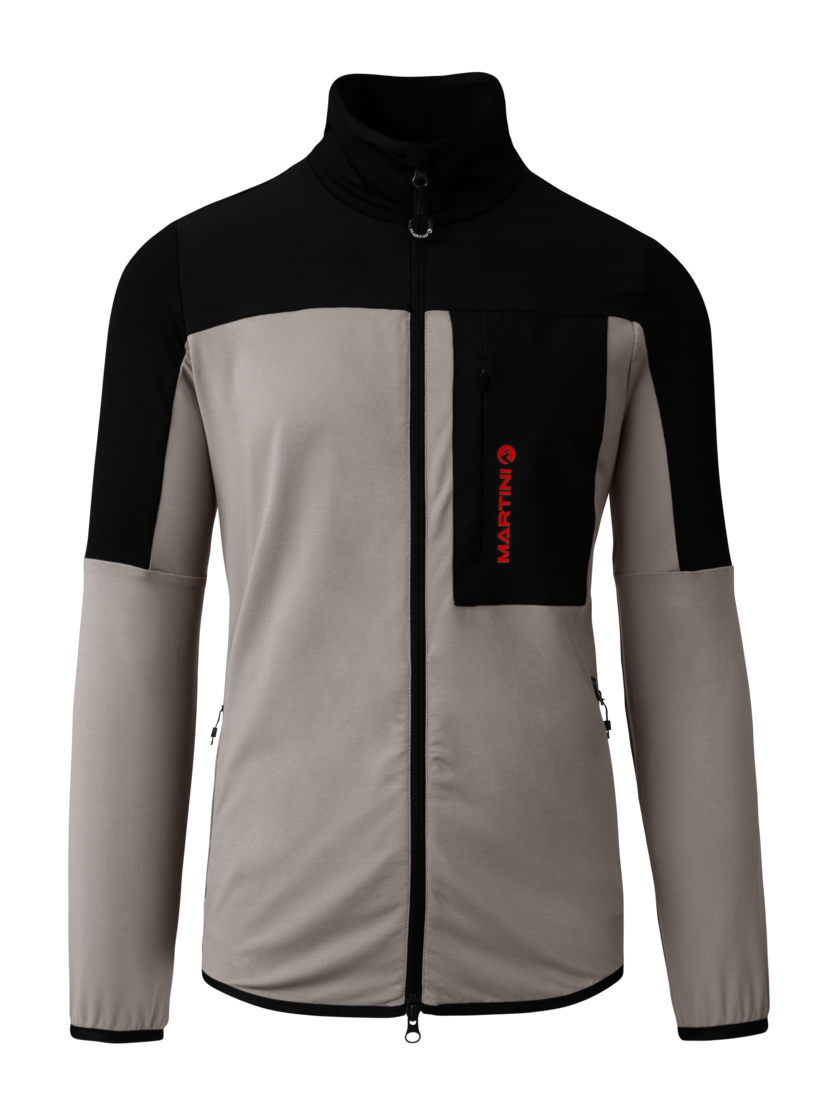 Martini Sportswear - Daybreaker Midlayer Jacket M - Fleece in stone-black - front view - Men
