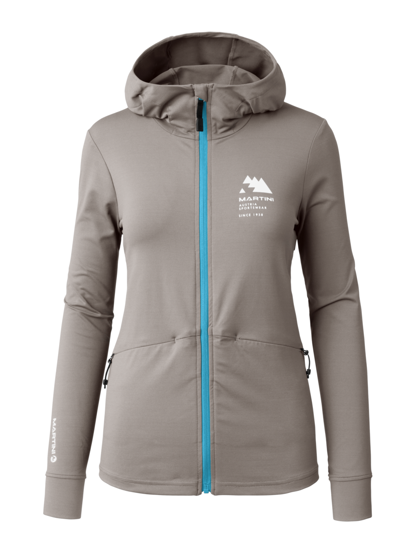 Martini Sportswear - Sunrise Midlayer Jacket W - Fleece in stone-sky - front view - Women