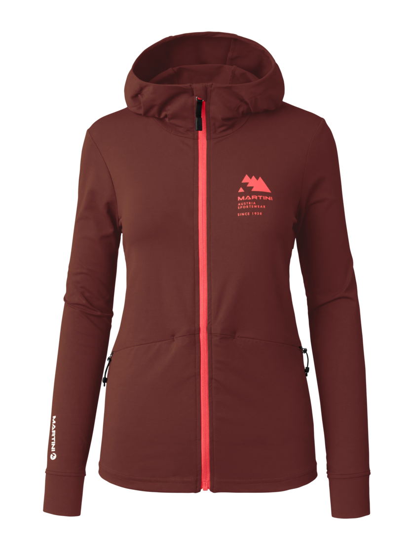 Martini Sportswear - Sunrise Midlayer Jacket W - Fleecejacke in peakan-punch - Vorderansicht - Damen