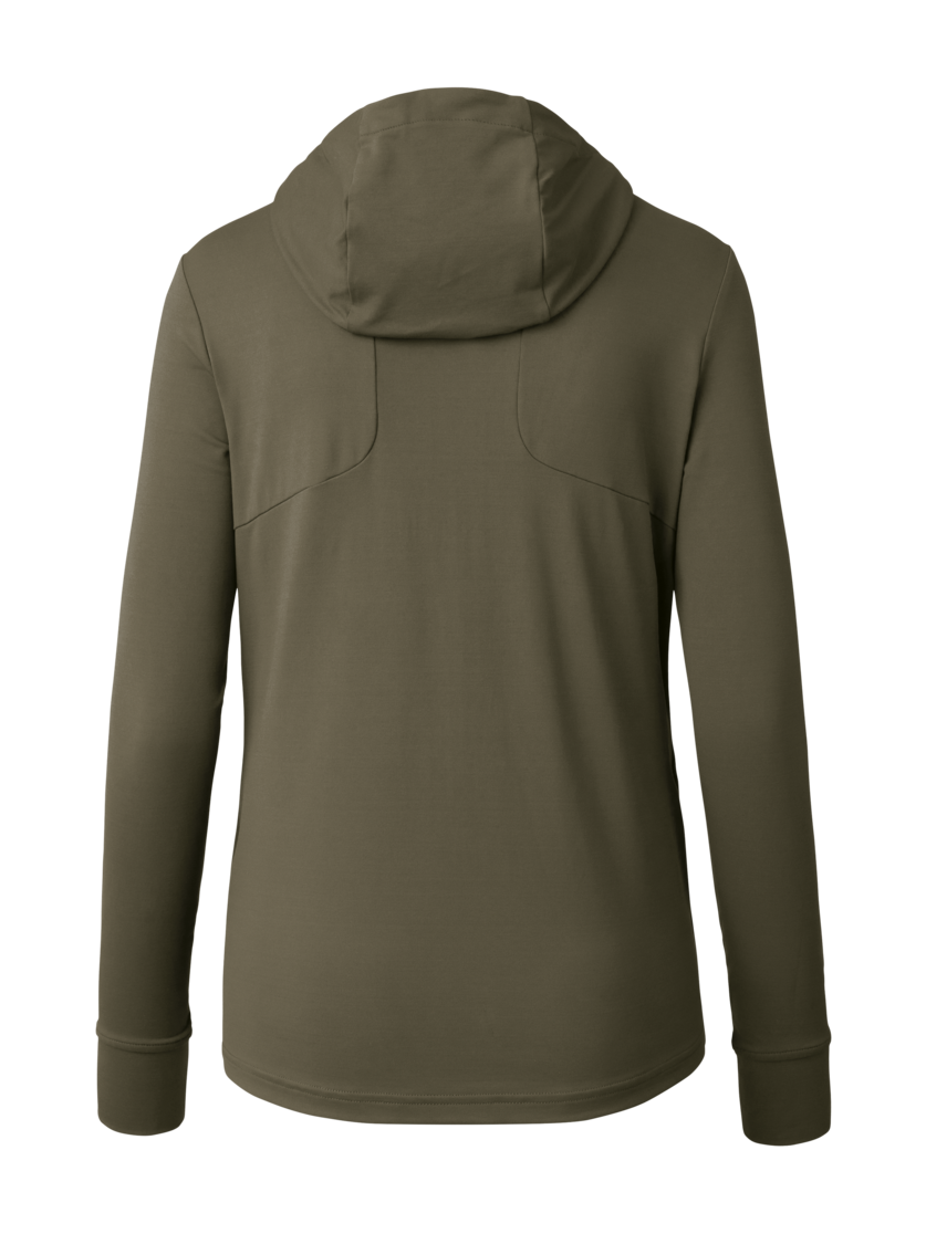 Martini Sportswear - Sunrise Midlayer Jacket W - Fleece in moss-punch - rear view - Women