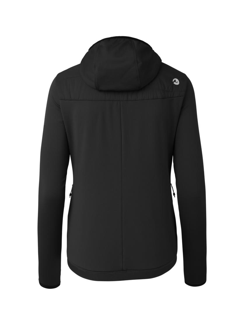 Martini Sportswear - Alpmate IN Hybrid Hooded Jacket W - Hybrid jackets in black - rear view - Women