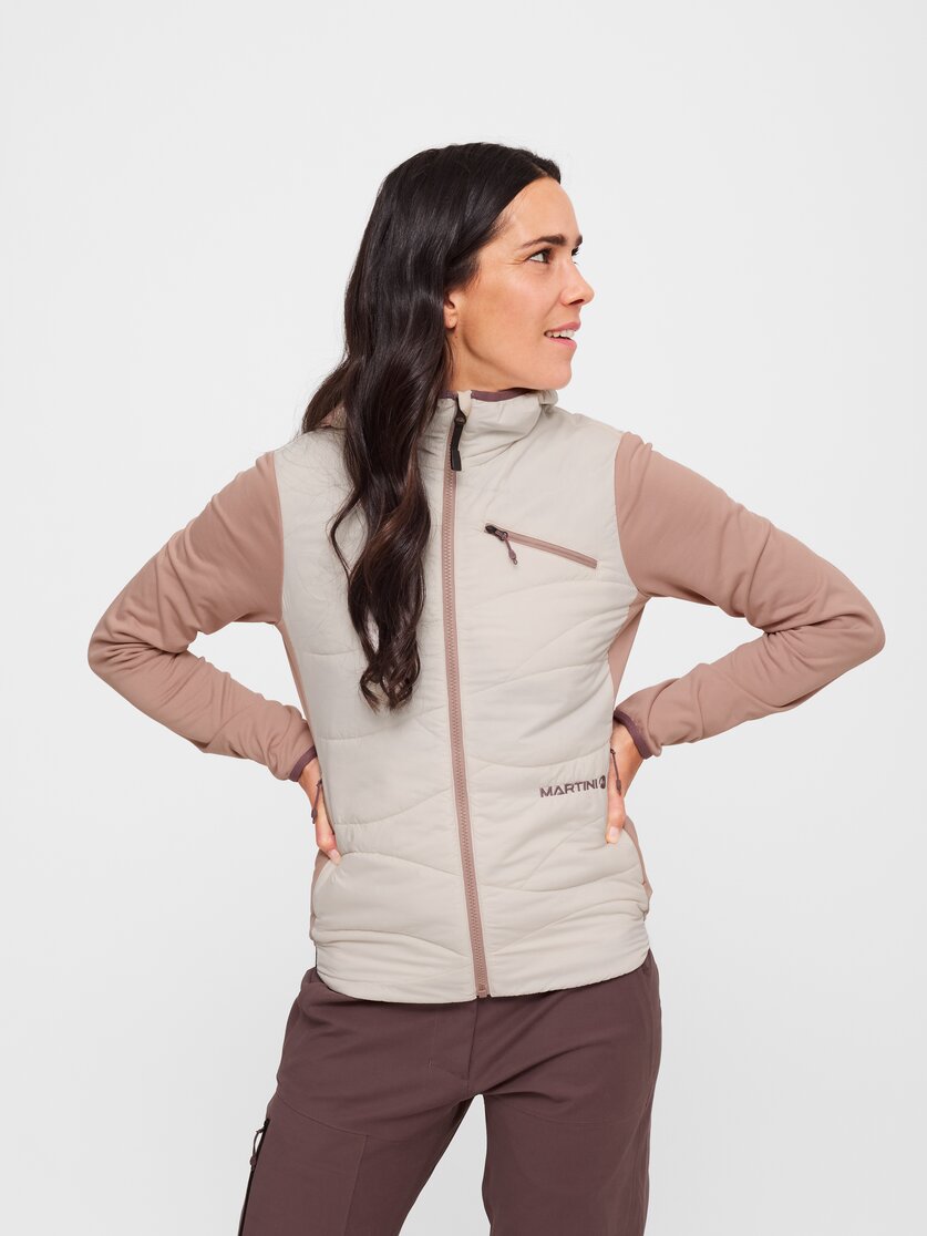Martini Sportswear - Alpmate IN Hybrid Hooded Jacket W - Hybrid jackets in black - front view model - Women