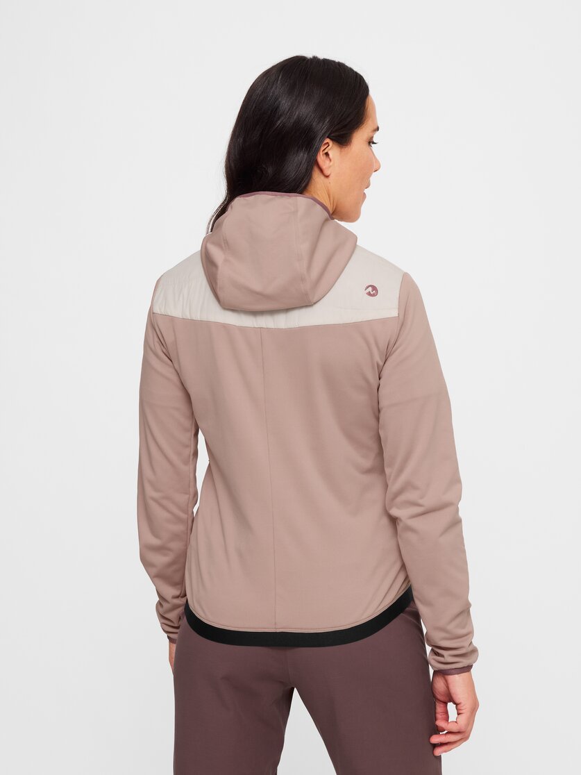 Martini Sportswear - Alpmate IN Hybrid Hooded Jacket W - Hybrid jackets in black - rear view model - Women