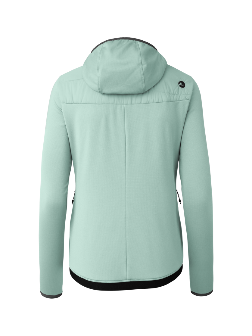 Martini Sportswear - Alpmate IN Hybrid Hooded Jacket W - Hybrid jackets in ibiza blue - rear view - Women