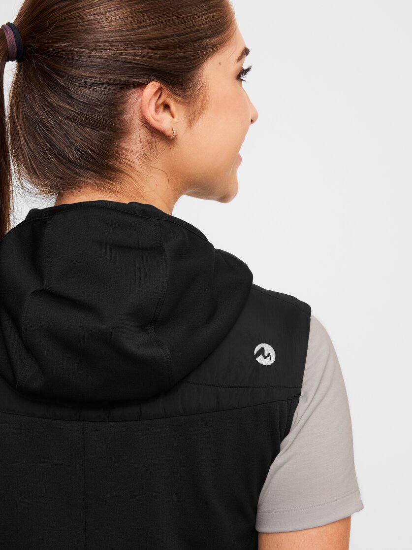 Martini Sportswear - Alpmate IN Hybrid Hooded Vest W - Outdoor vests in black - Detail 1 - Women