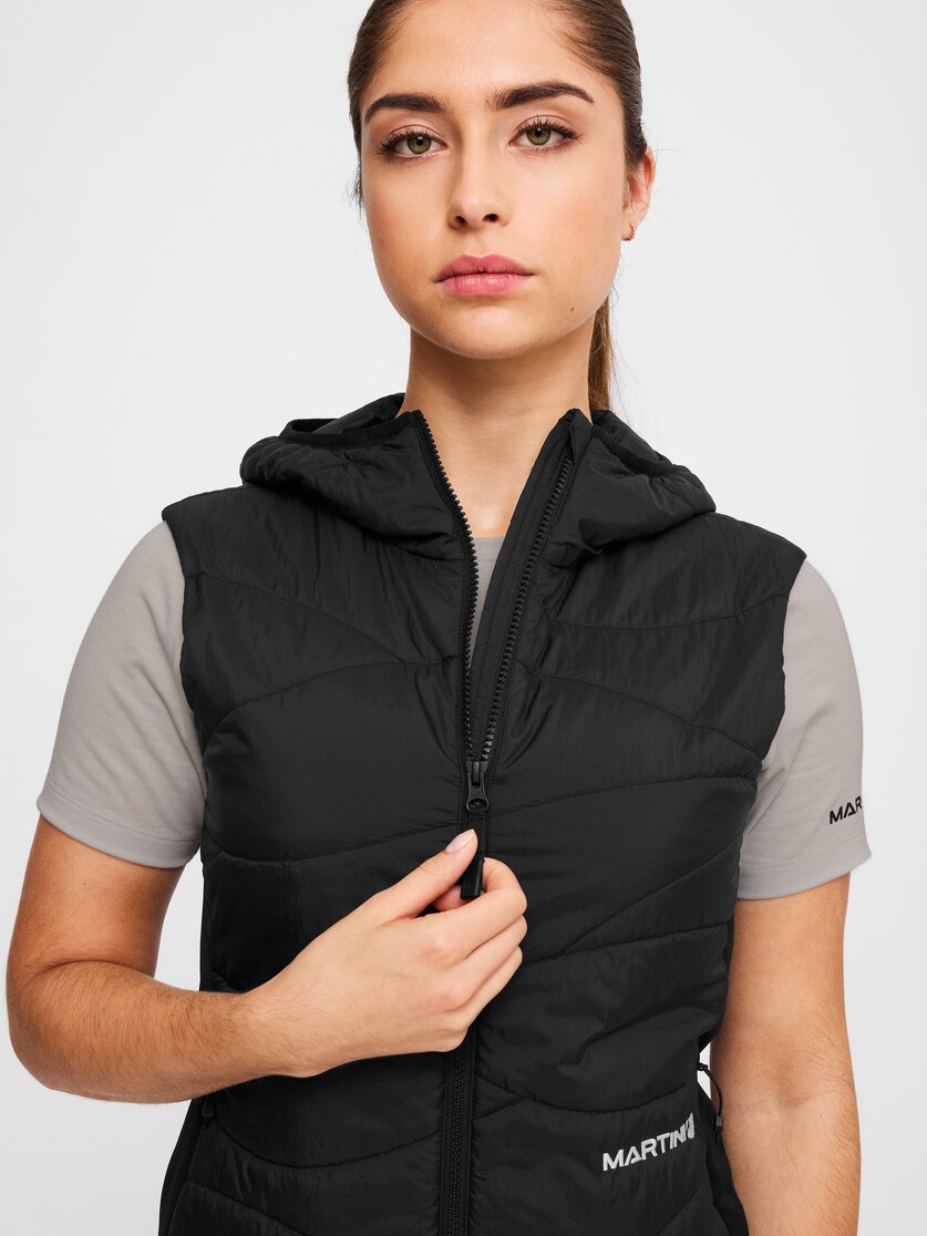 Martini Sportswear - Alpmate IN Hybrid Hooded Vest W - Outdoor vests in black - Detail 4 - Women