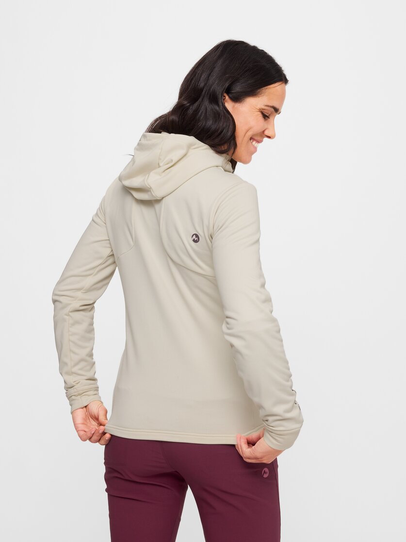 Martini Sportswear - Alpmate ML Hooded Jacket W - Strati intermedi in black-white - vista laterale modello - Donna