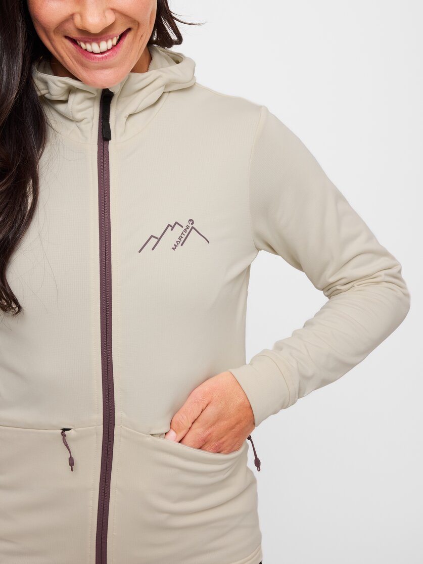 Martini Sportswear - Alpmate ML Hooded Jacket W - Strati intermedi in black-white - Dettaglio 1 - Donna